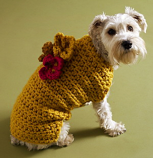 knitted dog coats flower garden dog coat [crochet] JKZZCOZ